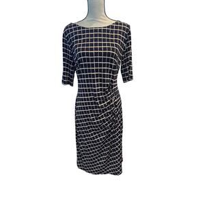 Women’s Connected Apparel Printed Black Dress. Size 12. NWT